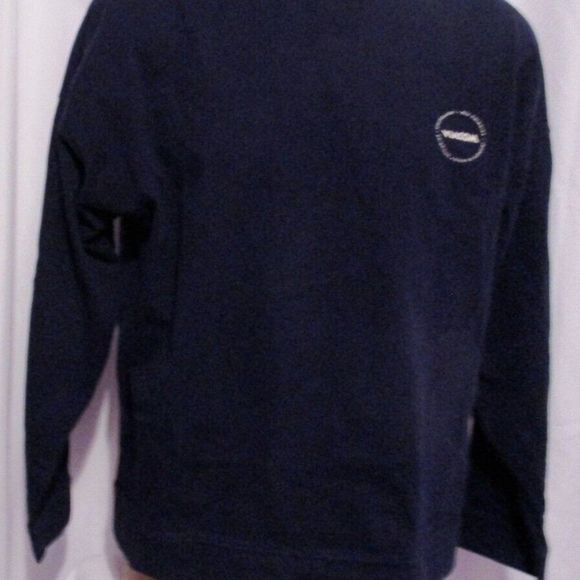 VTG Viacom Blockbuster Video Store Navy Blue Long Sleeve T-Shirt Made U.S.A. - Picture 1 of 7